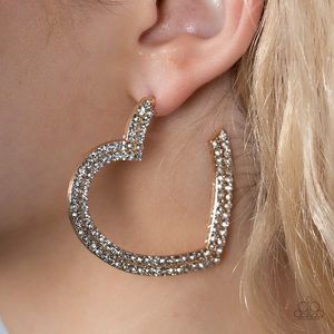 Earrings heart hoops- gold